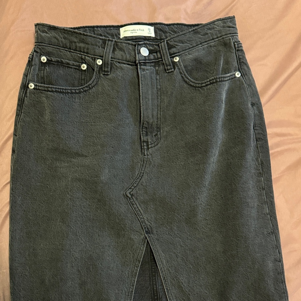 Abercrombie Black Denim Skirt